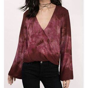 NWOT Blue Life Hayley Tie Dye Surplice Blouse S